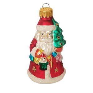 Christmas Ornament Hand Blown Glass Santa Claus Thomas Pacconi Classics 2003